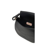 Sac porté épaule Eclyps en cuir grainé noir - 21x16x6 cm