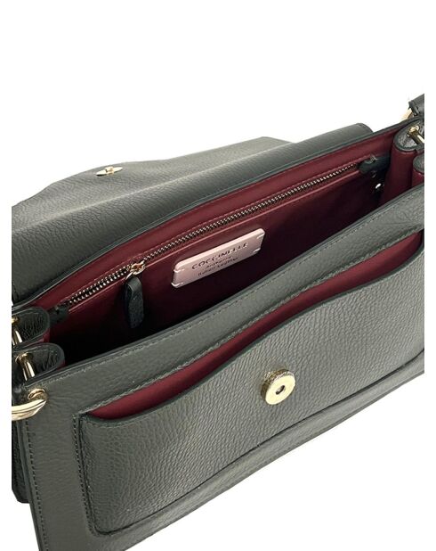 Borsa a tracolla C-Me in pelle martellata alga - 27,5x14x11 cm