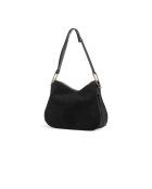 Bandolera de gamuza negra - 36x24x10,5 cm