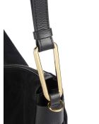 Bandolera de gamuza negra - 36x24x10,5 cm