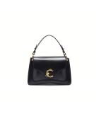 C-Me handtas van glad zwart kalfsleer - 23,5x16x9 cm