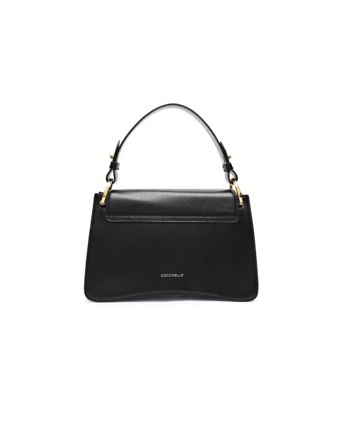 C-Me Handtasche aus glattem schwarzem Kalbsleder - 23,5x16x9 cm