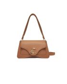 C-Me schoudertas van generfd nude-leer - 27,5x14x11 cm