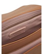 C-Me schoudertas van generfd nude-leer - 27,5x14x11 cm