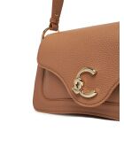 C-Me schoudertas van generfd nude-leer - 27,5x14x11 cm