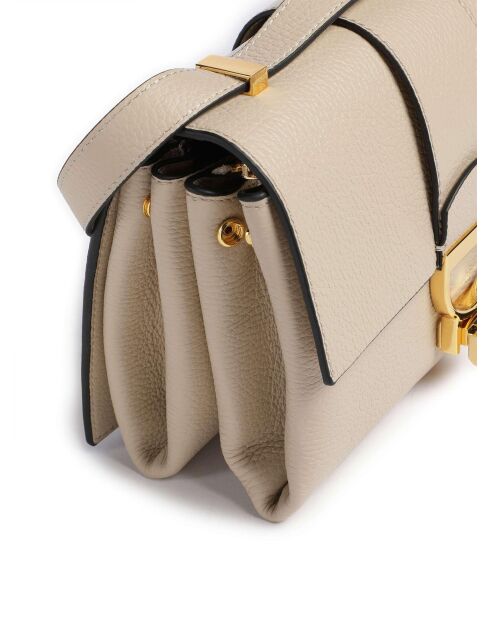 Bandolera Arlettis de piel granulada sin carcasa - 23x17x7 cm