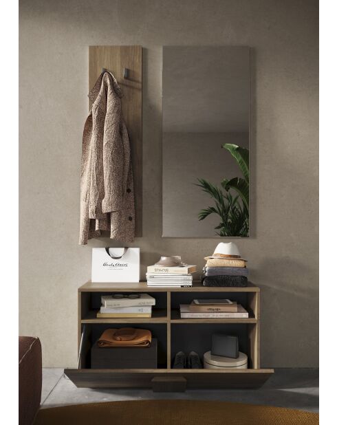 Jessie - Set de Meuble d'entrée chêne mercure - 3 pieces