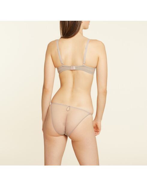 Taupefarbenes Höschen mit Louange-Netzstoff