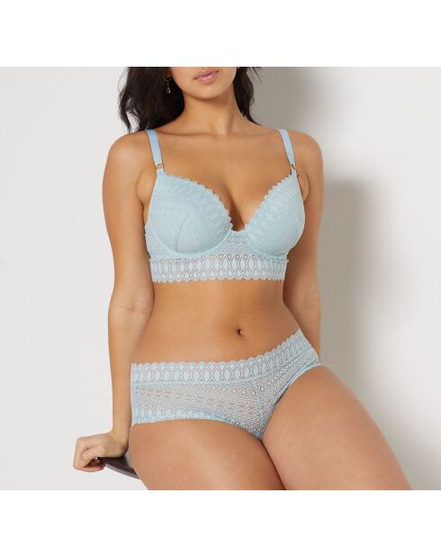 Bügel-BH Nr. 5 Gravur lagunenblau