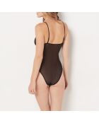 Exquisiter schwarzer, einteiliger Body ohne Kabel