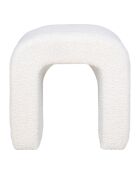 Witte voetenbank met teddybeer Colma - 41x42x36 cm