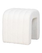 Witte voetenbank met teddybeer Colma - 41x42x36 cm