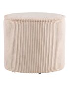 Puf de pana beige Taupo - 40x40x35 cm