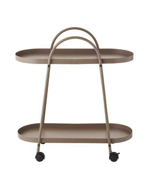 Empoli Barwagen 2 Regale aus braunem Stahl - 60x275x64 cm