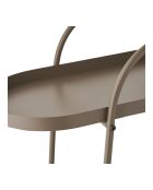 Chariot de bar Empoli 2 étagères acier marron - 60x275x64 cm