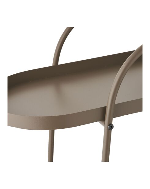 Empoli Barwagen 2 Regale aus braunem Stahl - 60x275x64 cm