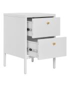 Dalby Kommode mit 2 Schubladen aus weißem Stahl - 40x40x60 cm