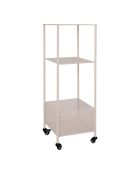 Torres Metallwagen aus Metallstahl und 3 Regalen - 35x35x100 cm