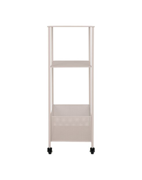 Torres Metallwagen aus Metallstahl und 3 Regalen - 35x35x100 cm