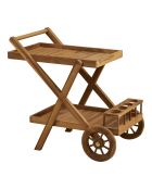 Carrito de té con forma de hada de teca natural - 50x86x81 cm