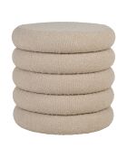 Brooklyn Pouf with storage bouclé beige - 44x44x44 cm