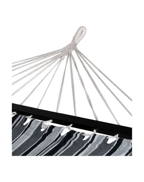 Amaca Lamia in poliestere/cotone larice nero/grigio/bianco - 200x120x2 cm