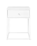 Tavolino Vita 1 cassetto bianco struttura bianca - 40x40x55 cm