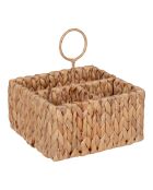 Scatola portaoggetti in giacinto d'acqua naturale Pleiku - 20x20x22 cm