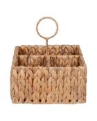 Scatola portaoggetti in giacinto d'acqua naturale Pleiku - 20x20x22 cm