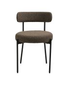 2 sillas de comedor Badalona con patas negras marrones rizadas HN1064 - 495x47x725 cm