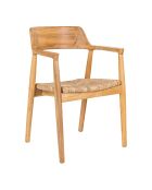 2 sillas Getafe Silla de comedor de madera natural sungkai - 56x58x78 cm