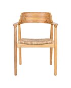 2 sillas Getafe Silla de comedor de madera natural sungkai - 56x58x78 cm