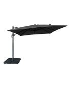 Baza Hängesonnenschirm mit Sonnenschirmfuß - schwarzer Aluminiumstab - 295x295x260 cm
