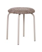 Tabouret Asmara mélange marron - 44x44x44 cm