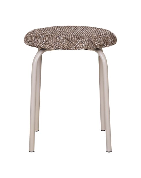 Tabouret Asmara mélange marron - 44x44x44 cm