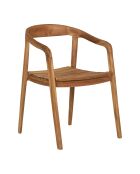 2 sillas de comedor Otero de teca natural - 55x54x76 cm