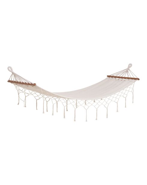 Amaca Edessa in poliestere/cotone in larice bianco sporco - 200x80x30 cm