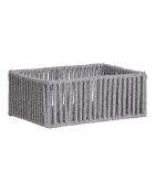 3 cestas de algodón y metal gris