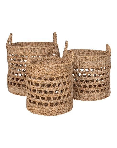 3 cestini in alghe naturali