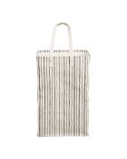 Portabiancheria Argos in tessuto beige/nero - 28x38x58 cm