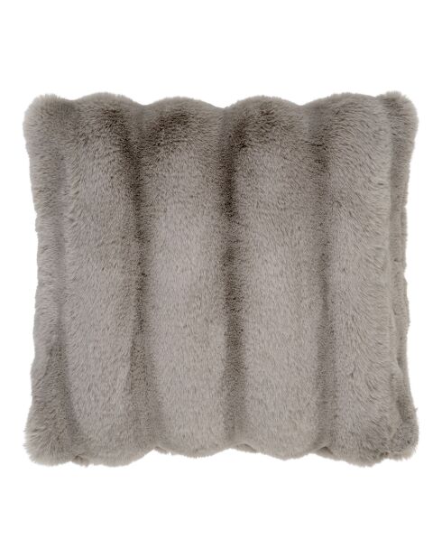 Coussin Galena en fausse fourrure grise - x45x45 cm