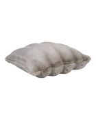 Coussin Galena en fausse fourrure grise - x45x45 cm