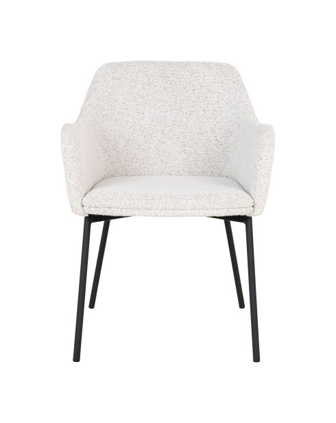 2 sillas de comedor Melilla con patas negras blancas rizadas HN1270 - 56x57x795 cm