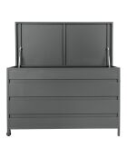 Cassis Cushion Box Scatola per cuscini in alluminio grigio medio - 60x130x75 cm