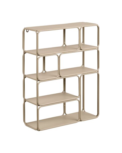 Estantería de pared Lanciano de metal beige - 18x48x64 cm