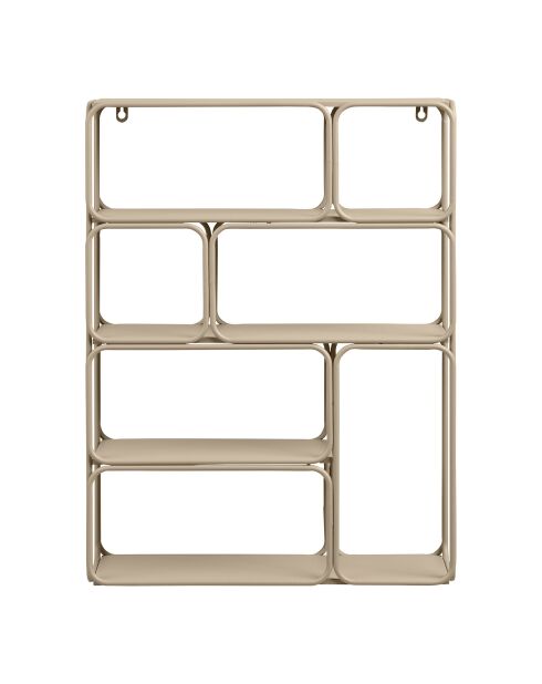 Estantería de pared Lanciano de metal beige - 18x48x64 cm