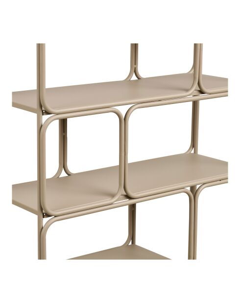 Estantería de pared Lanciano de metal beige - 18x48x64 cm