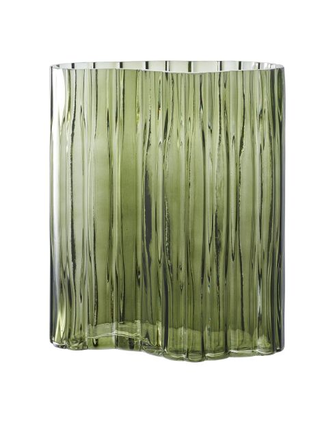 Vase en verre vert fumé - 12x215x265 cm