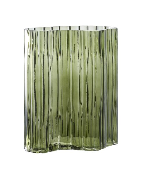Vase en verre vert fumé - 12x215x265 cm
