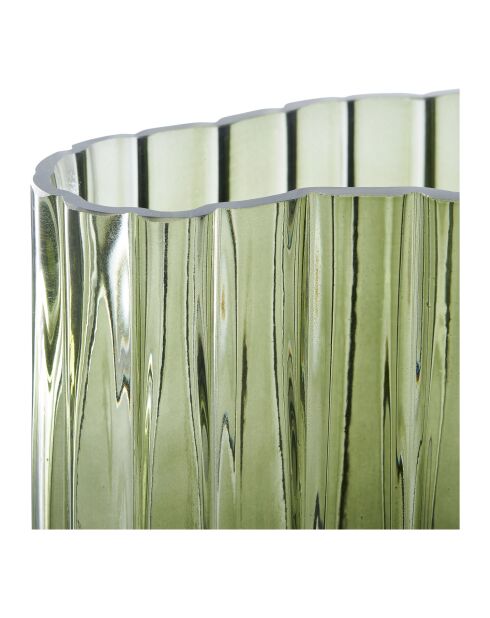 Vase en verre vert fumé - 12x215x265 cm